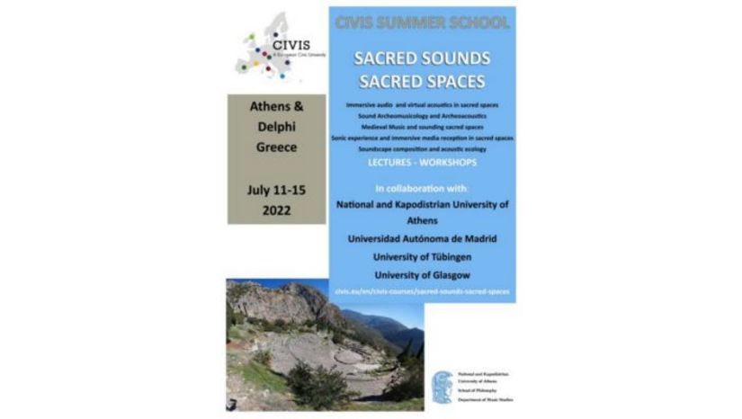 CIVIS SUMMER SCHOOL 11-15 JULY 2022 "SACRED SOUNDS-SACRED SPACES"